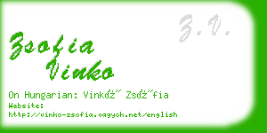 zsofia vinko business card